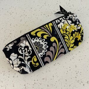 Vera Bradley Black and Yellow Floral Pouch